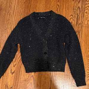 Mango Black Sparkle Cardigan